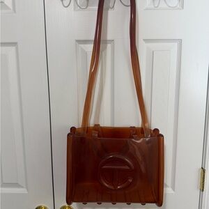 Telfar Amber Brown Transparent Tote
